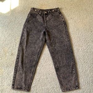 Black Grey Mom Jeans